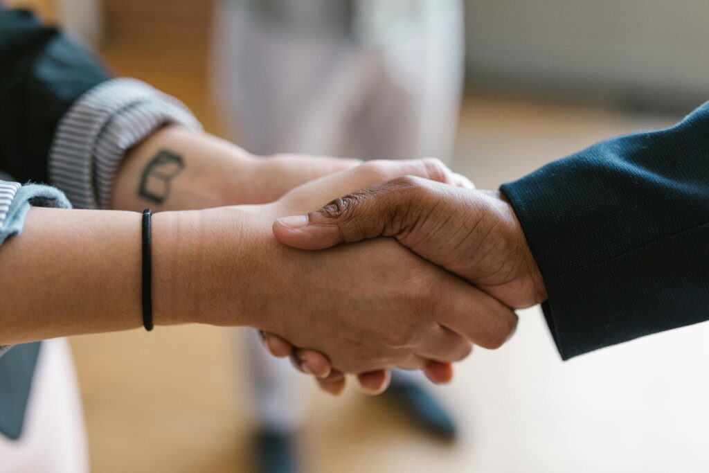 shaking hand